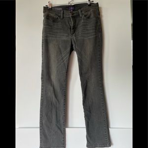 NYDJ Sherri slim fit size 6, dark gray/black wash